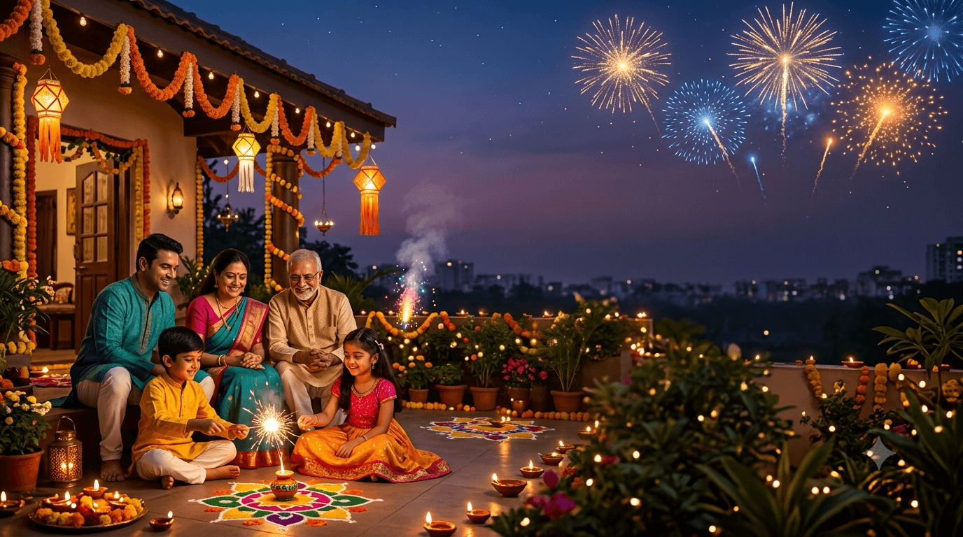 Safe family sparklers and colourful ground chakkars